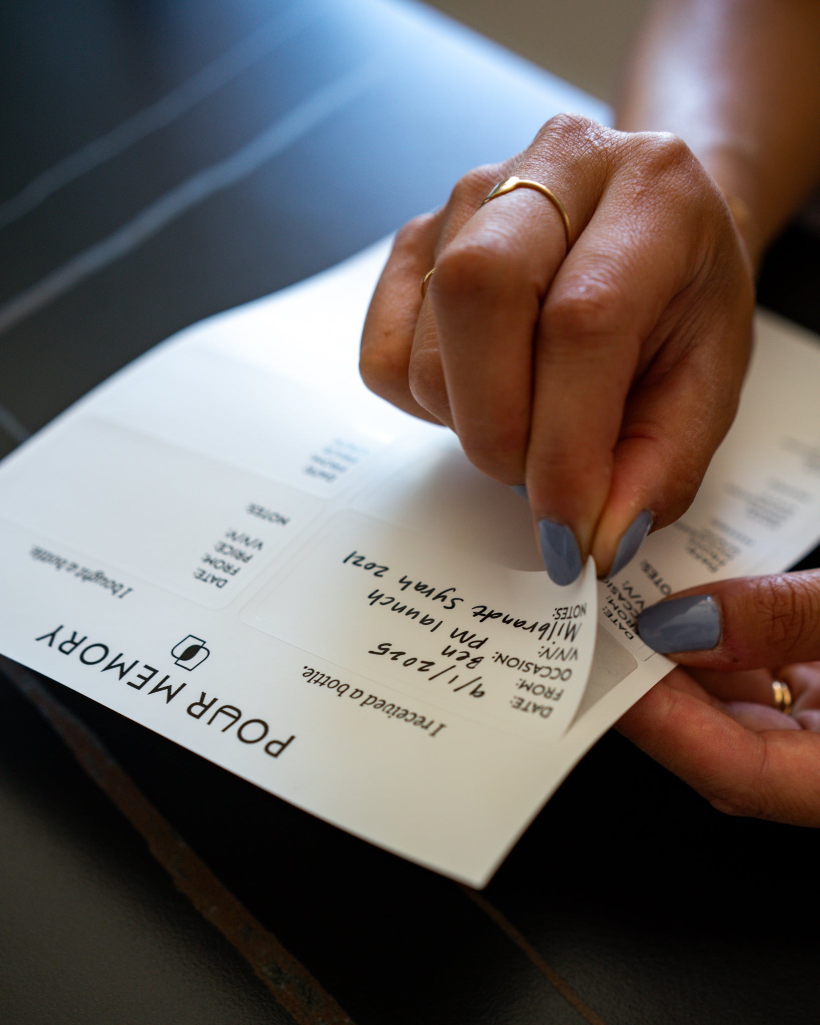 Stick the label onto your bottle